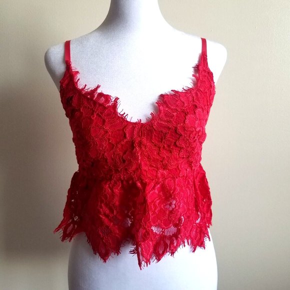 Alexis Red Lace Set Tank Top and Skirt Size S / XS - Picture 10 of 16